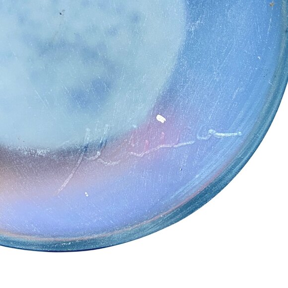 Mduca Cobalt Blue Art Glass Handkerchief Ruffle Edge Hand Blown Vase 10in Tall - Picture 8 of 12